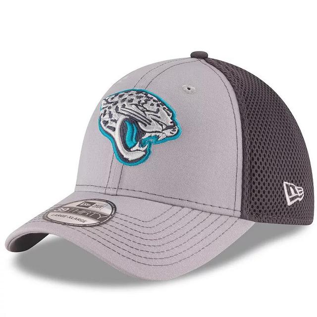 Mens New Era Gray/Graphite Jacksonville Jaguars Grayed Out Neo 2 39THIRTY Flex Hat Product Image