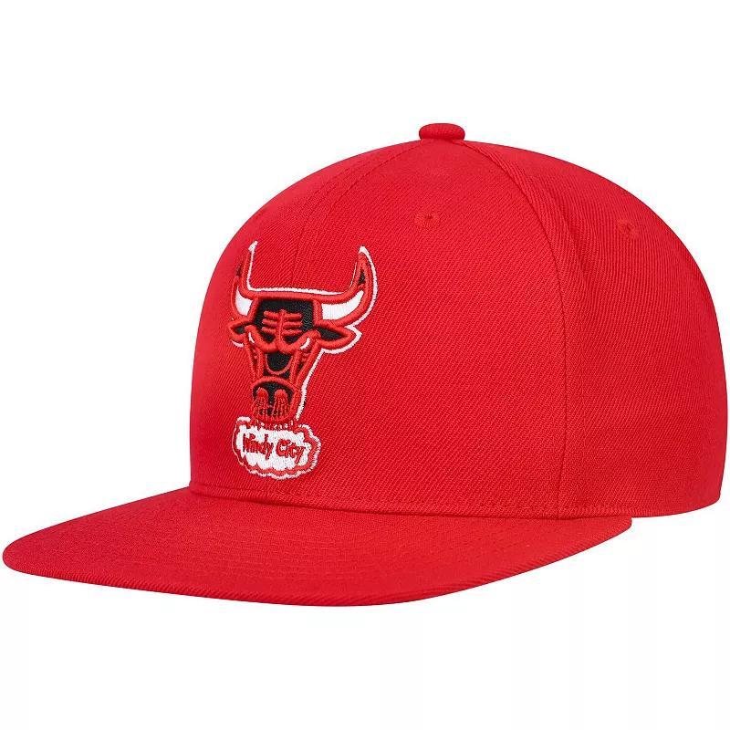 Mens Mitchell & Ness Chicago Bulls Hardwood Classics MVP Team Ground 2.0 Fitted Hat Product Image