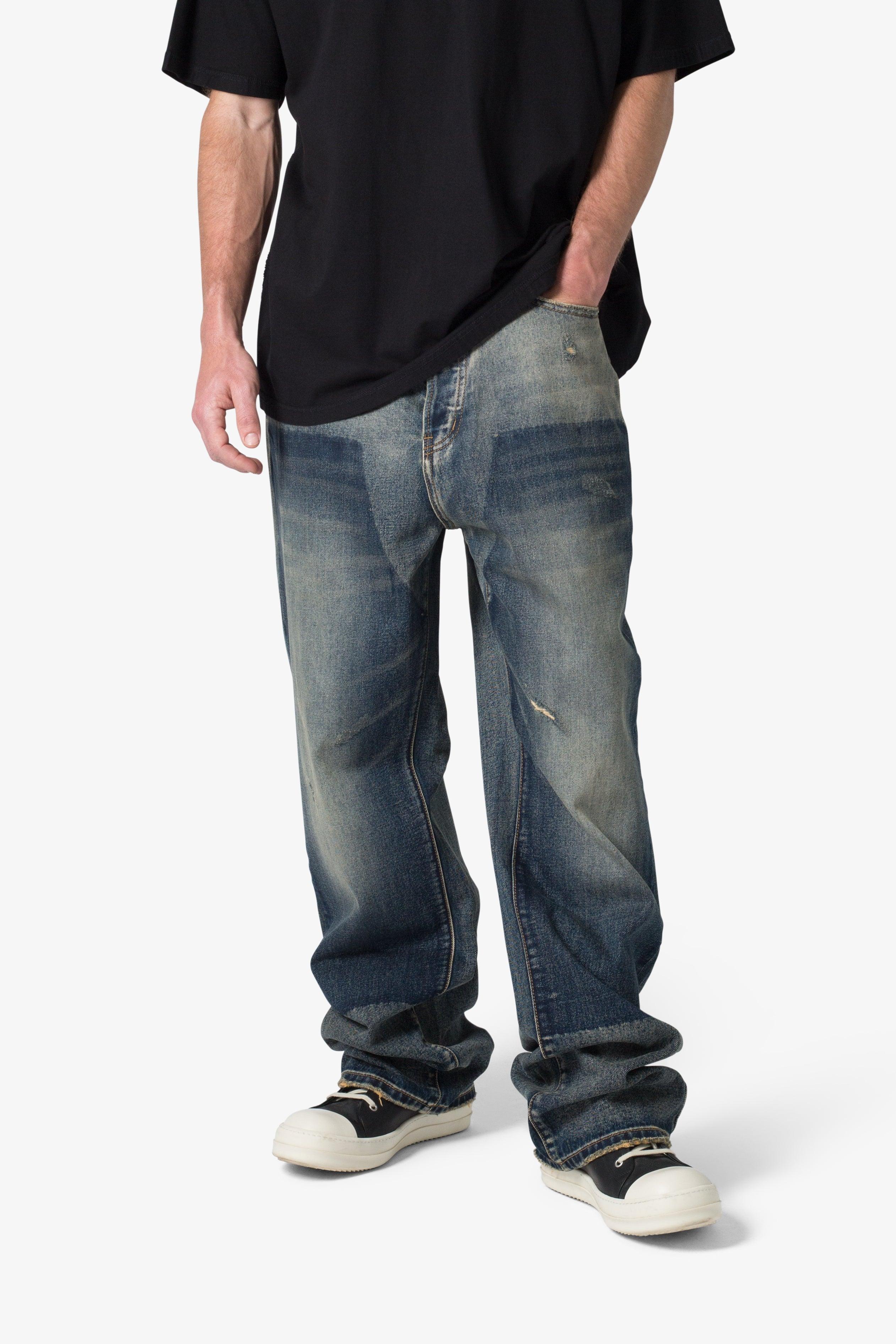 Ultra Baggy Shadow Patch Denim - Washed Light Blue Product Image