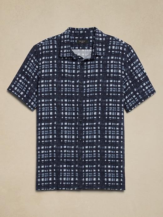 Slim Coastal Print Shirt Product Image