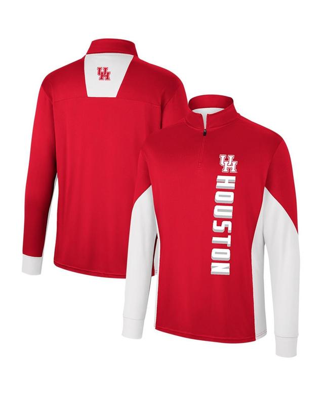 Mens Colosseum Red Houston Cougars Bart Quarter-Zip Top Product Image