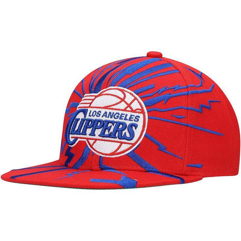 Mens Mitchell & Ness LA Clippers Hardwood Classics Earthquake Snapback Hat Product Image