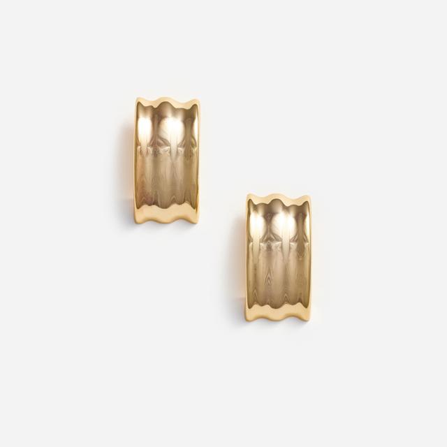 Gold Ridged Earrings Product Image