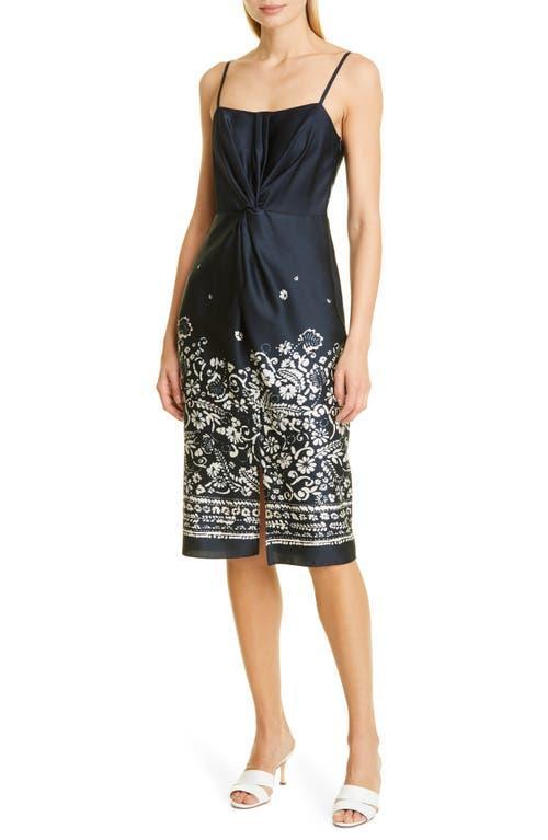 Donna Karan New York Border Print Satin Slipdress Product Image