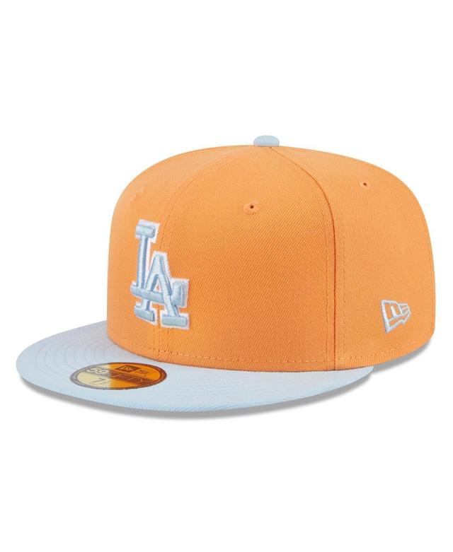 Mens New Era /Light Blue Los Angeles Dodgers Spring Color Basic Two-Tone 59FIFTY Fitted Hat Product Image