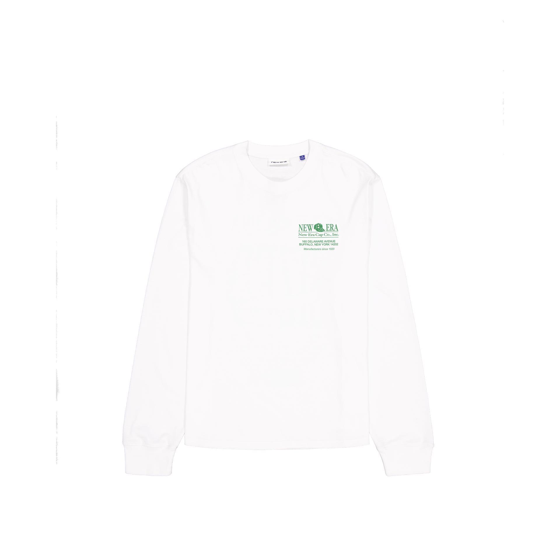 Brand New Era Sized Graphic College White Long Sleeve T-Shirt Male Product Image