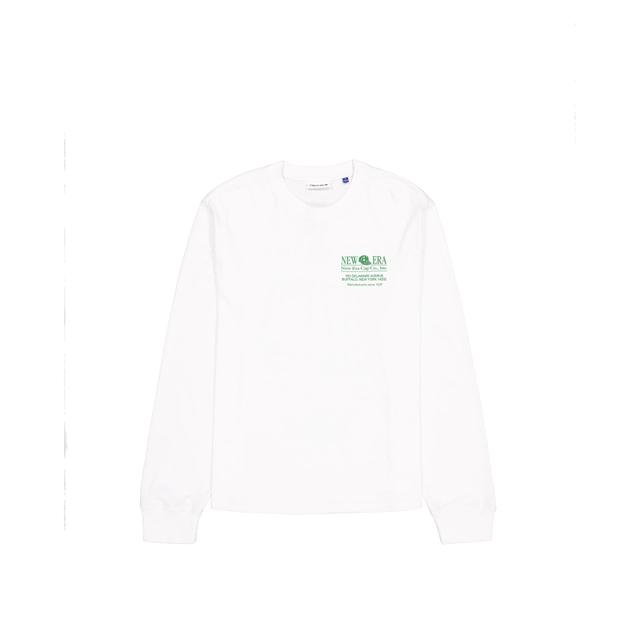 Brand New Era Sized Graphic College White Long Sleeve T-Shirt Male Product Image