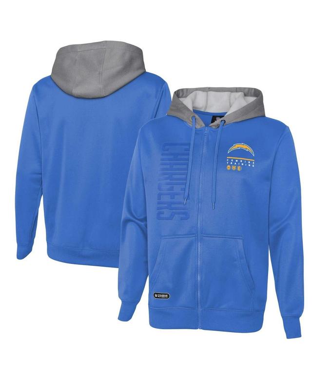 Outerstuff Mens Powder Blue Los Angeles Chargers Combine Authentic Field Play Full-Zip Hoodie Sweatshirt Product Image