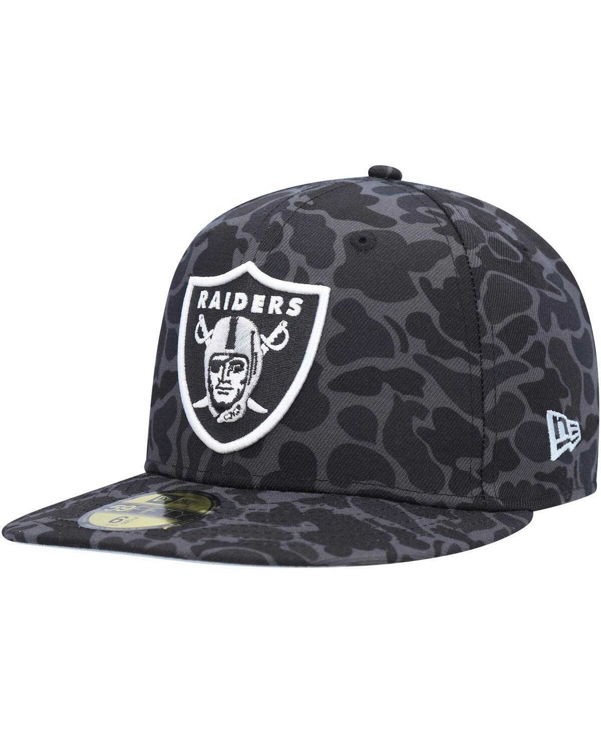 Mens New Era Black Las Vegas Raiders Amoeba Camo 59FIFTY Fitted Hat Product Image