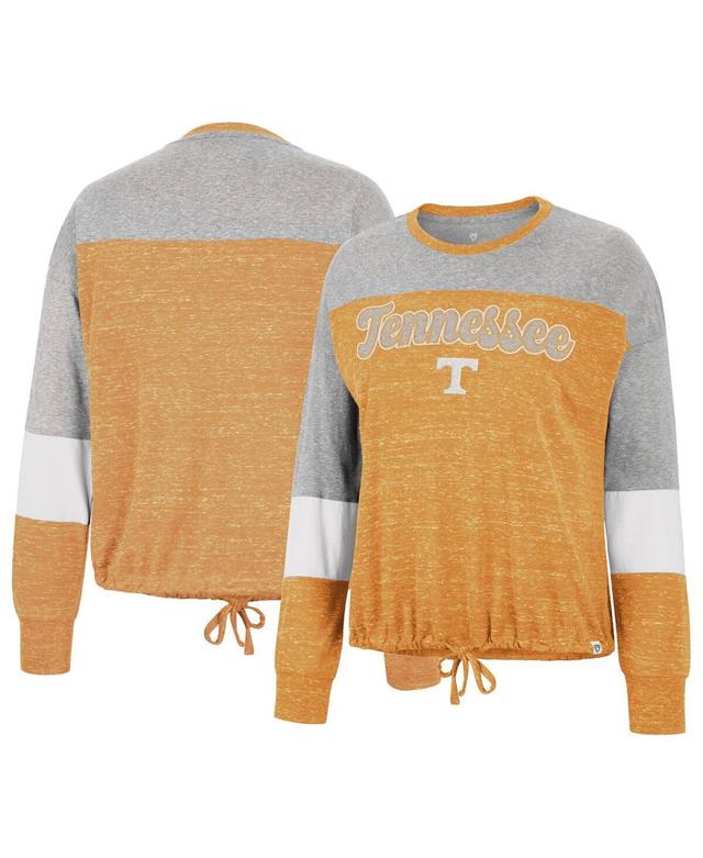 Womens Colosseum Tennessee Orange Tennessee Volunteers Joanna Tie Front Long Sleeve T-shirt Product Image