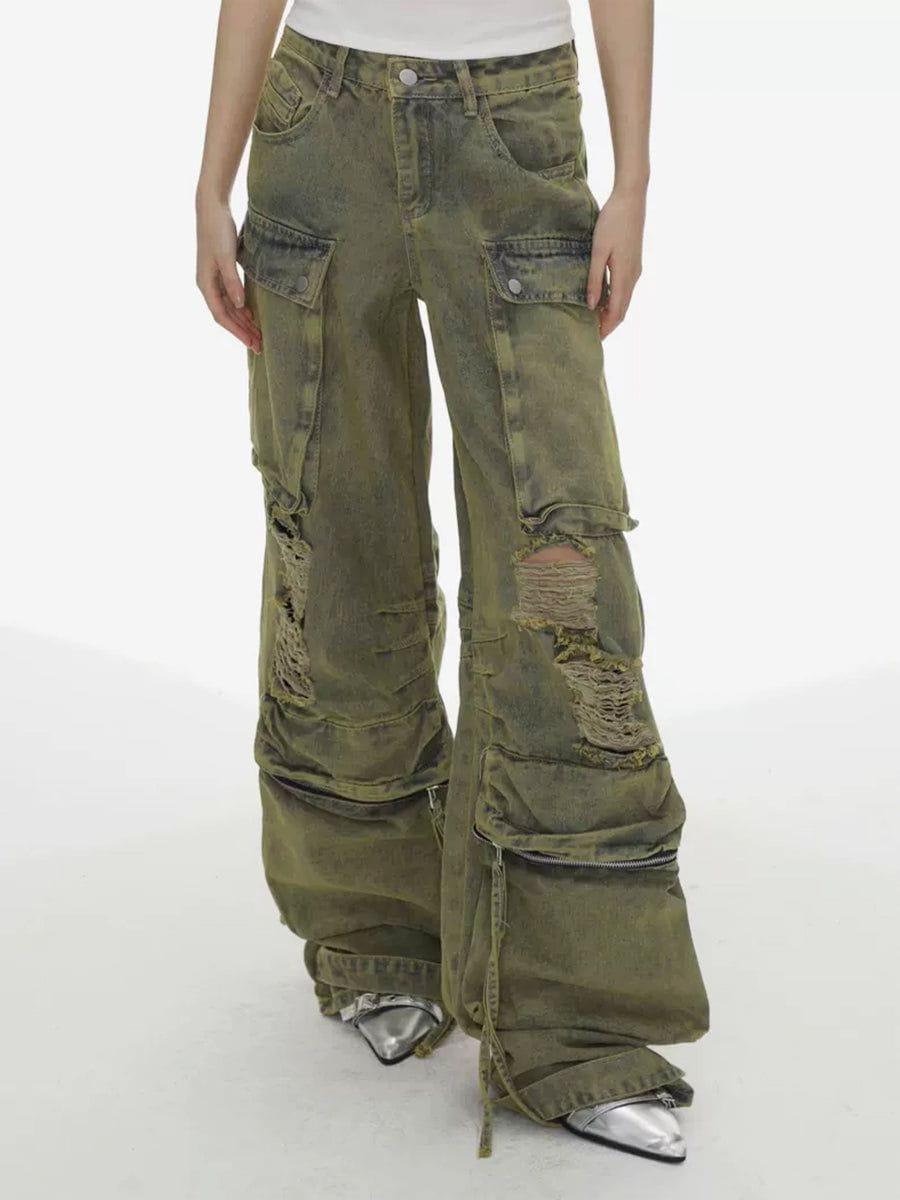 Aelfric Eden Distressed Multi Pocket Loose Jeans Product Image