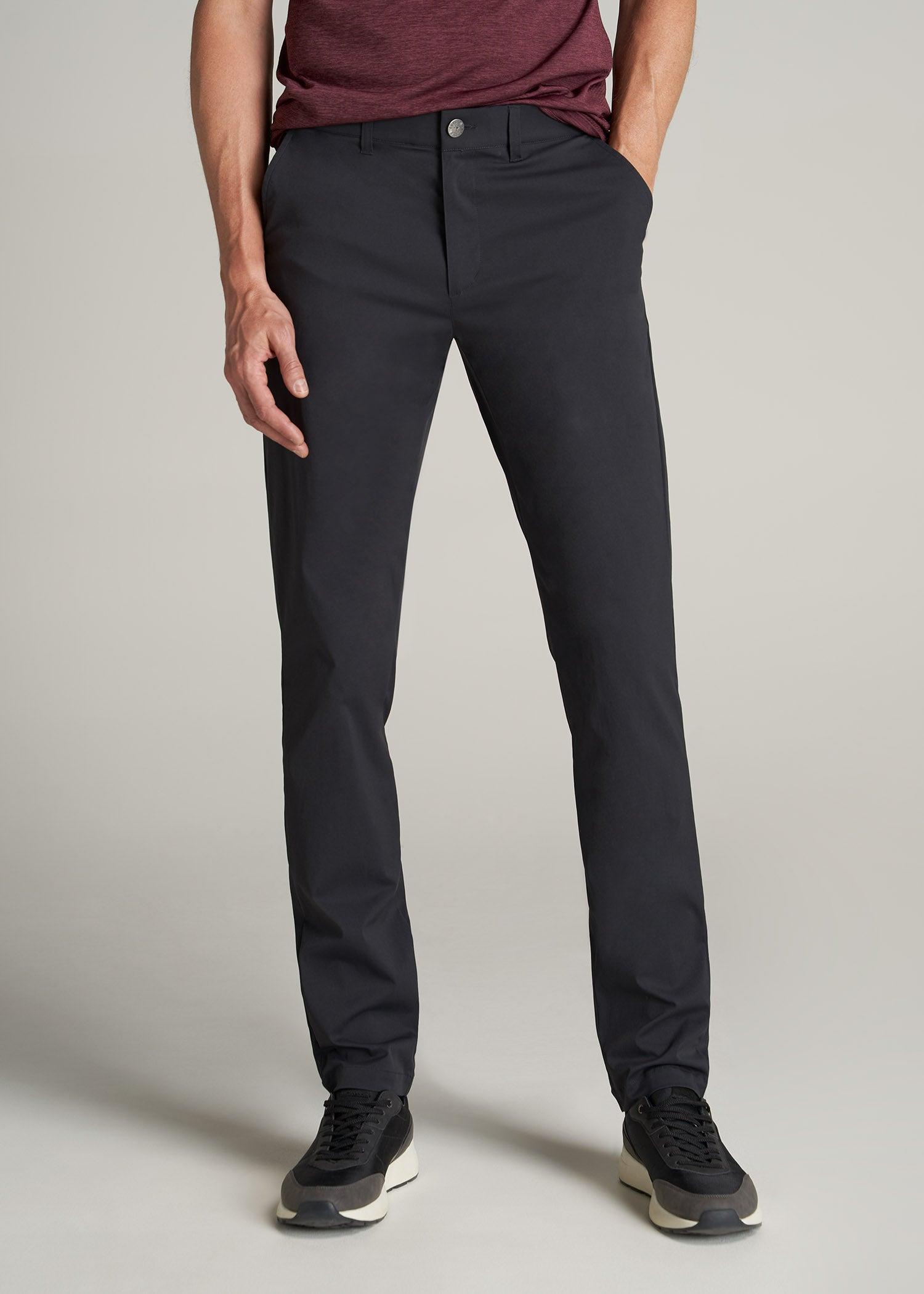 TAPERED FIT Traveler Chino Pants for Tall Men in Black Product Image