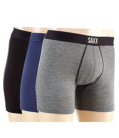 SAXX Men's Vibe Super Soft Boxer Brief 3 Pack Wood Camo / Graphite Heather / Black Product Image