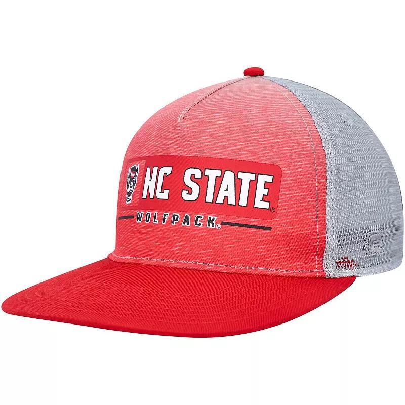 Mens Colosseum Red/Gray NC State Wolfpack Snapback Hat Product Image