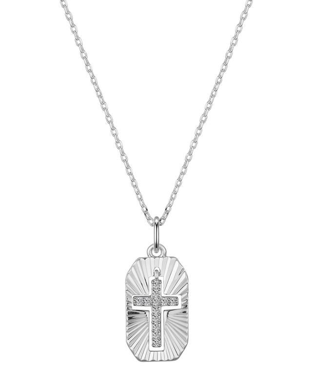 Unwritten Cubic Zirconia Cross Pendant Necklace Product Image