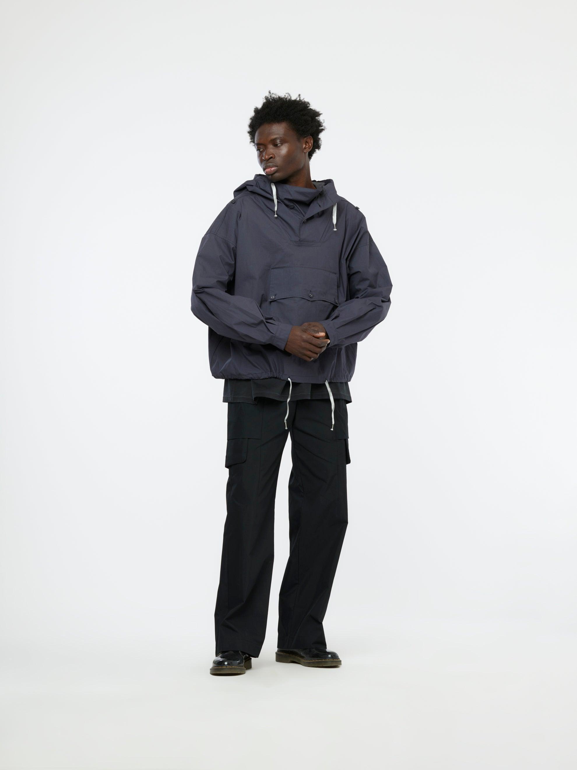 Hooded Pullover Sports Jacket (Washed Black) Product Image