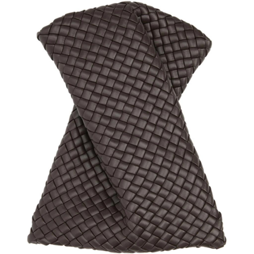 Brown Intrecciato Bow Tie Clutch In 2132 Fonden Product Image