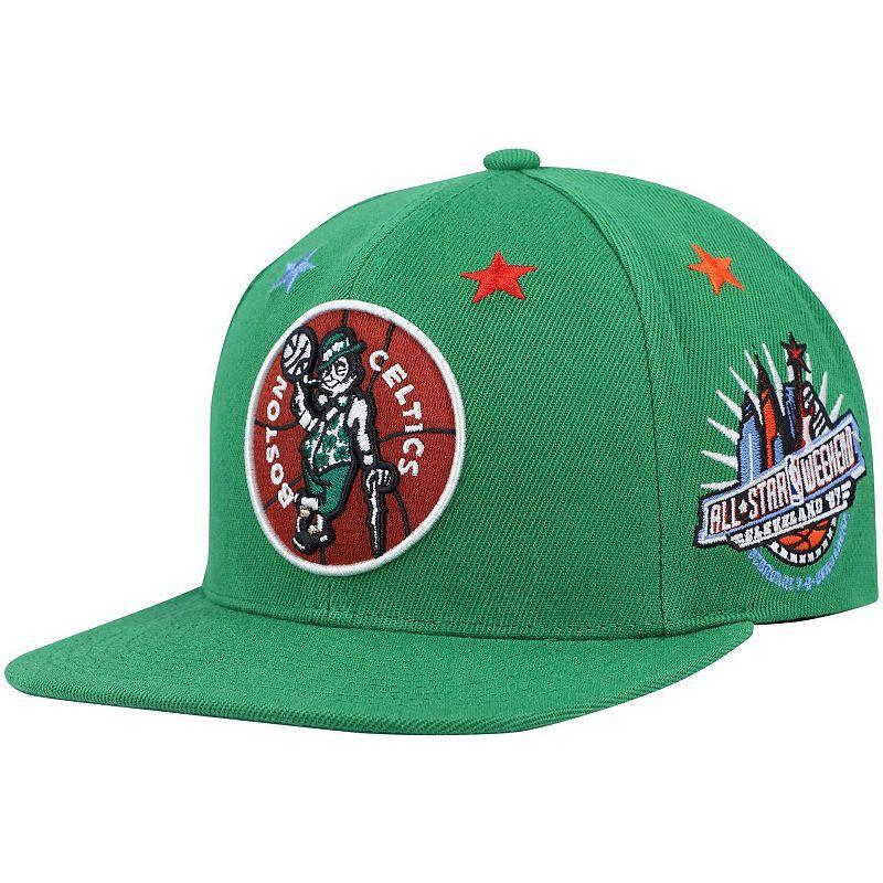 Mens Mitchell & Ness Kelly Boston Celtics Hardwood Classics 1997 NBA All-Star Weekend Top Star Snapback Hat Product Image