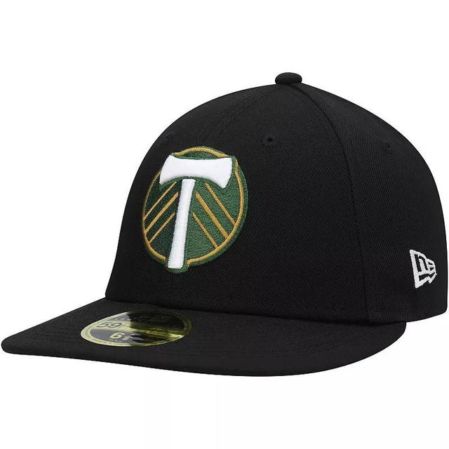 Mens New Era Black Portland Timbers Primary Logo Low Profile 59FIFTY Fitted Hat Product Image