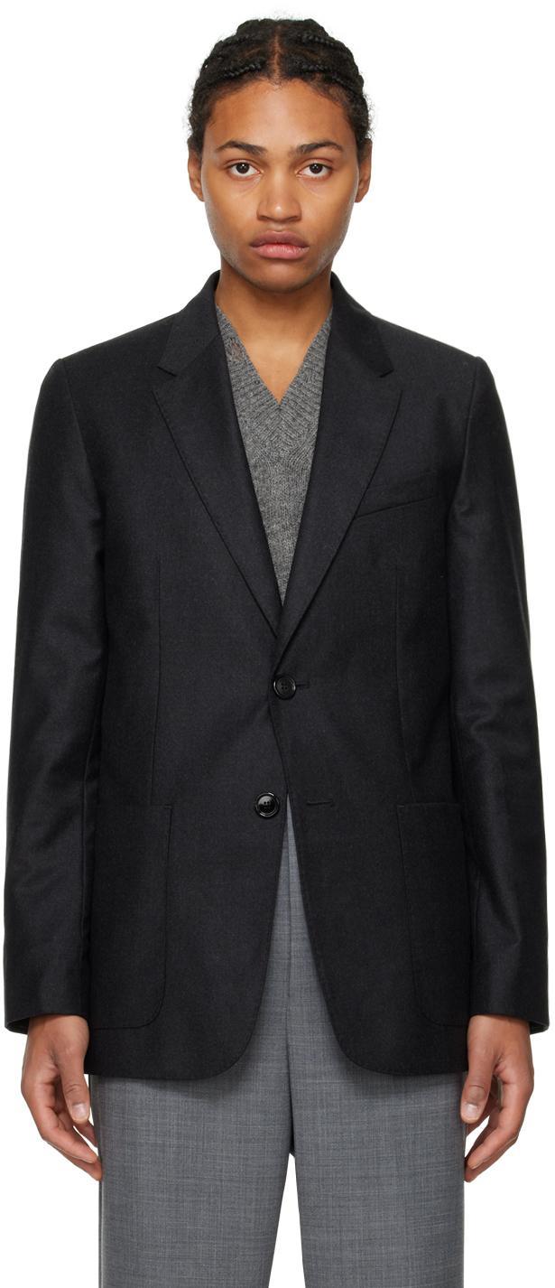 Gray Two-buttons Blazer In Heather Grey/087 Product Image