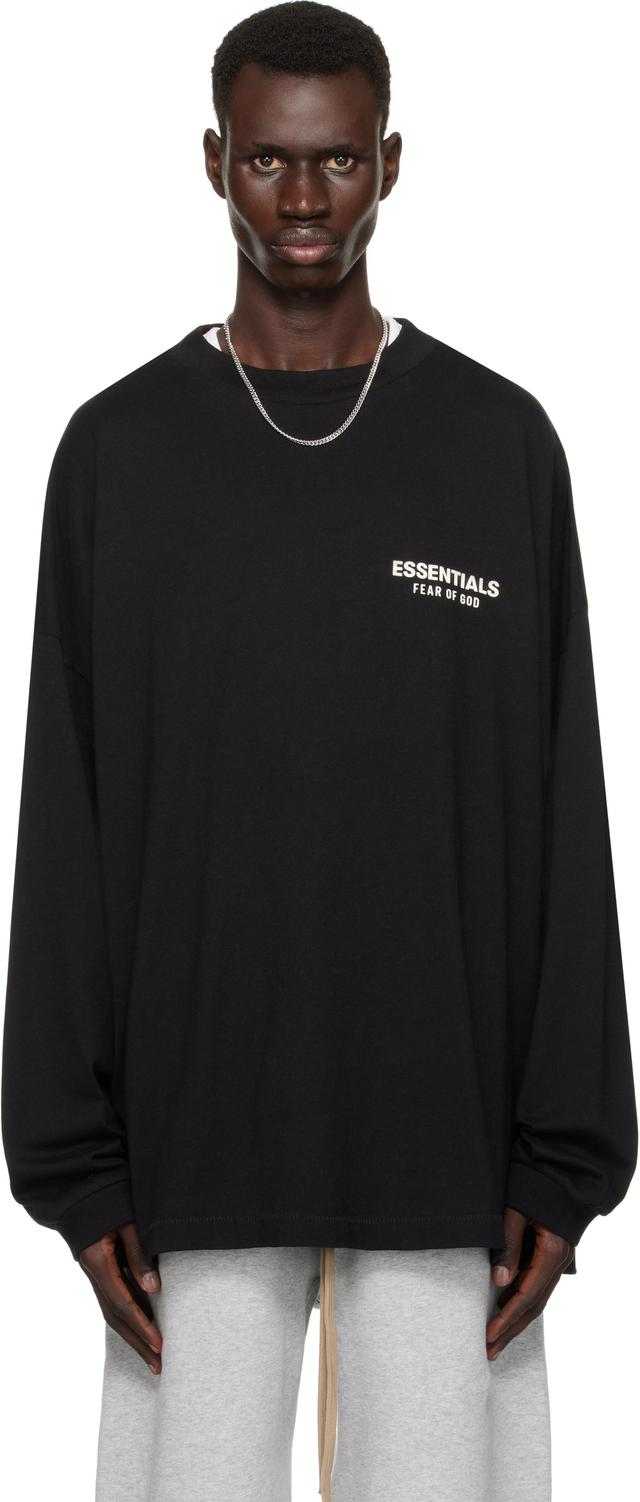 Black Jersey Long Sleeve T-shirt Product Image