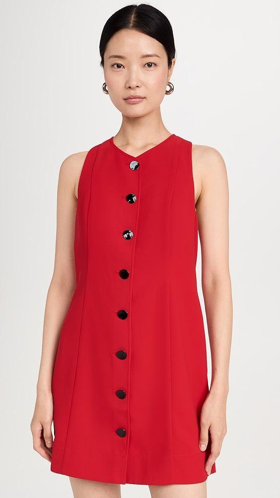 GANNI Red Twill Suiting Mini Dress | Shopbop Product Image