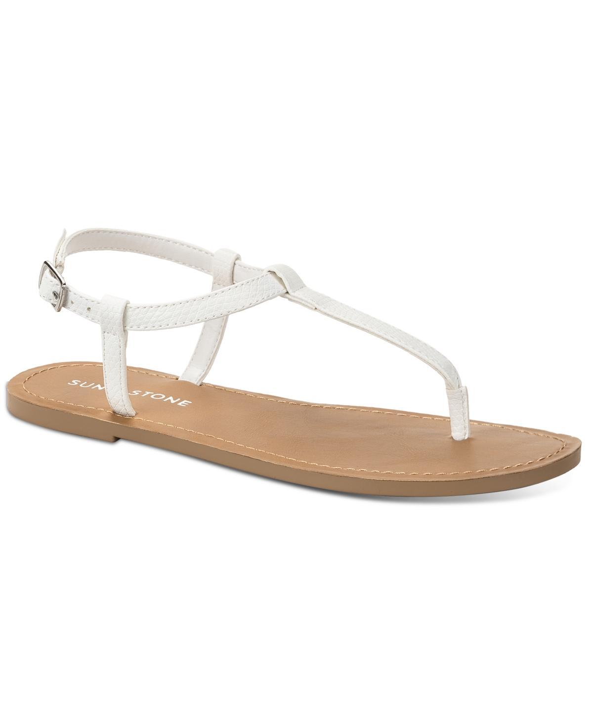 Sun + Stone Krisleyy T-Strap Slingback Flat Sandals, Created for Macys Product Image