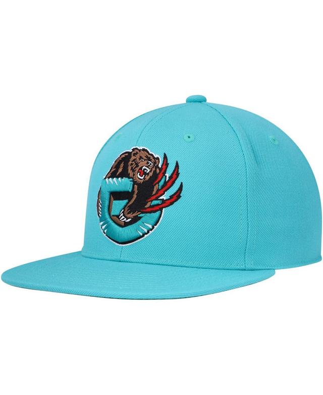 Mens Mitchell & Ness Turquoise Vancouver Grizzlies Hardwood Classics MVP Team Ground 2.0 Fitted Hat Product Image