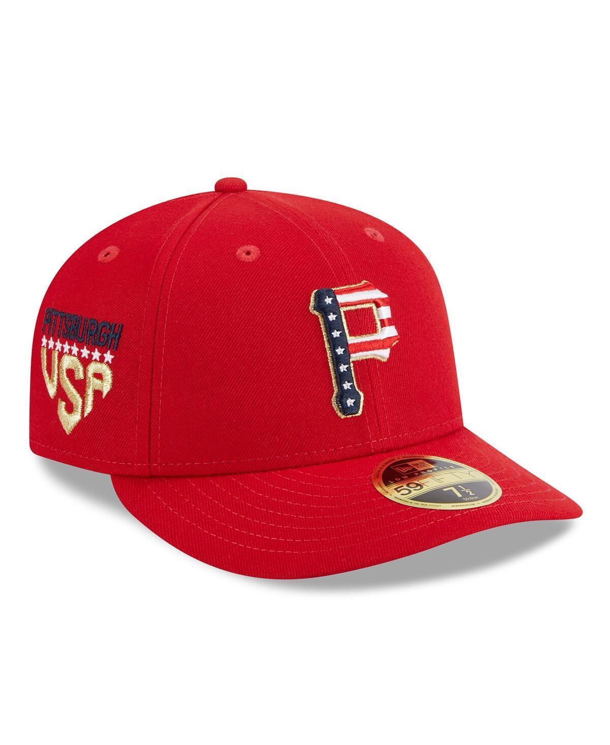 Mens New Era Red Pittsburgh Pirates 2023 Fourth of July Low Profile 59FIFTY Fitted Hat Product Image