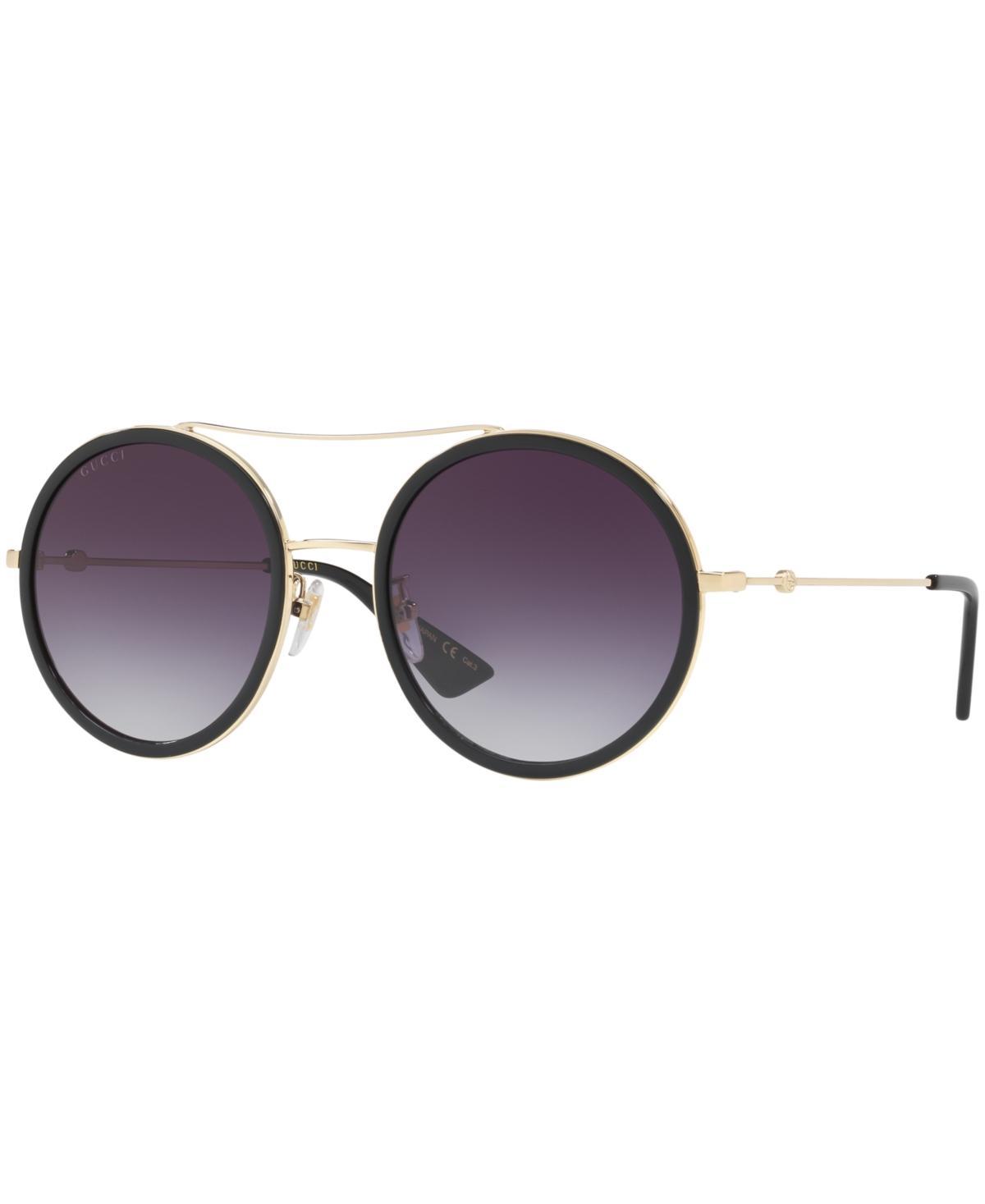 Gg0061s Black Sunglasses In Gold,grey Gradient Product Image