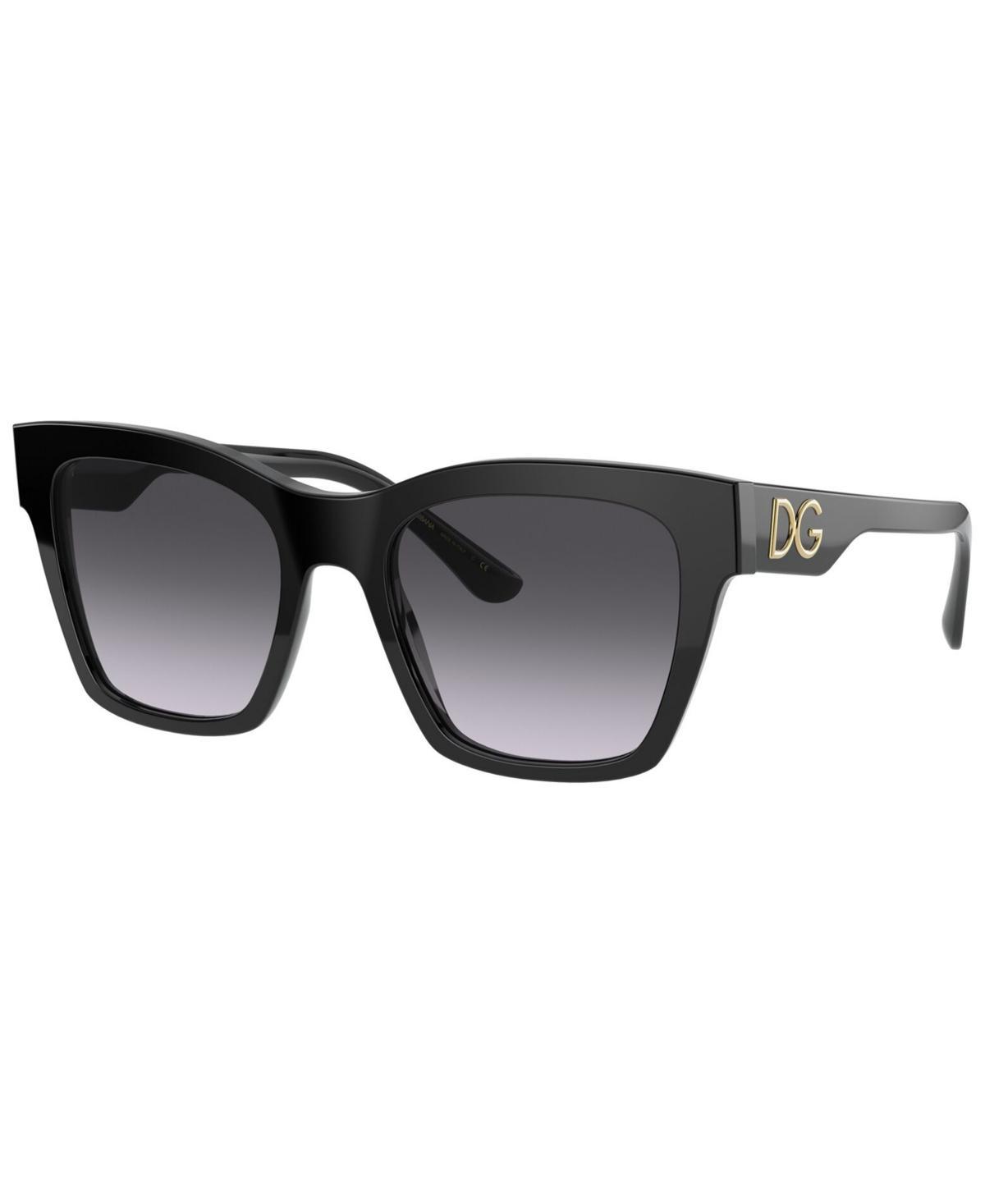 Dolce&gabbana 53mm Gradient Cat Eye Sunglasses In Havana/brown Gradient Product Image