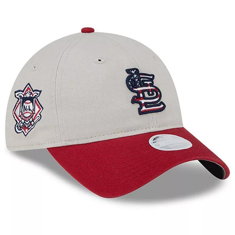 Womens New Era Khaki/Red St. Louis Cardinals 2024 Fourth of July 9TWENTY Adjustable Hat Product Image