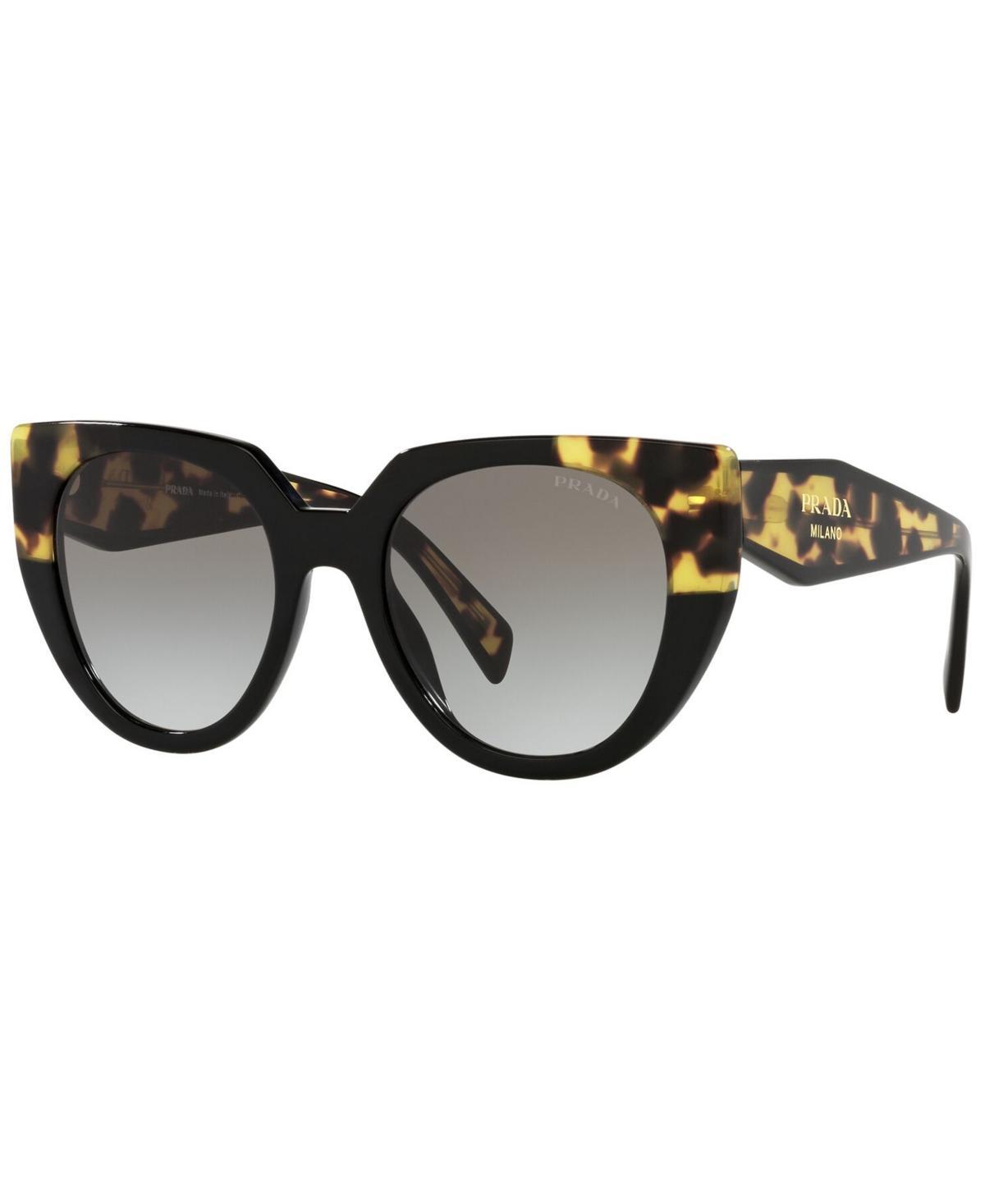 Prada Cat Eye Womens Sunglasses, Pr 14WS - BLACK/TALC Product Image