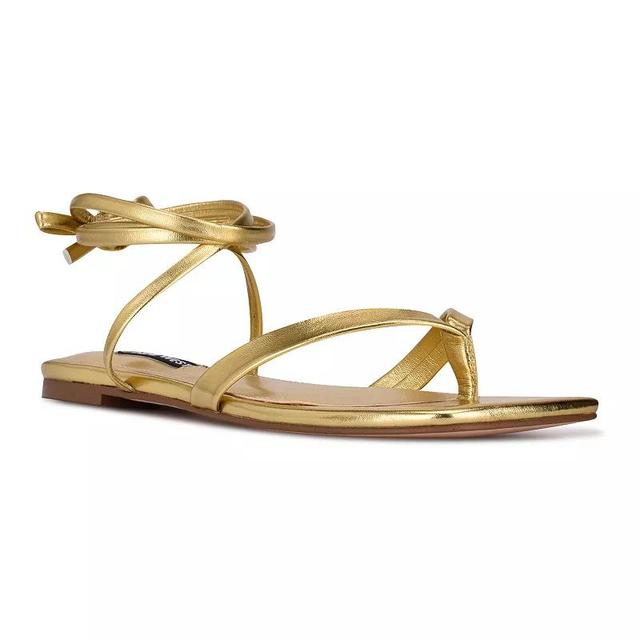 Nine West News Womens Lace-Up Thong Sandals Product Image