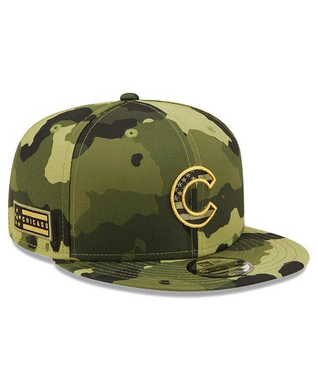 Mens New Era Camo Chicago Cubs 2022 Armed Forces Day 9FIFTY Snapback Adjustable Hat Product Image