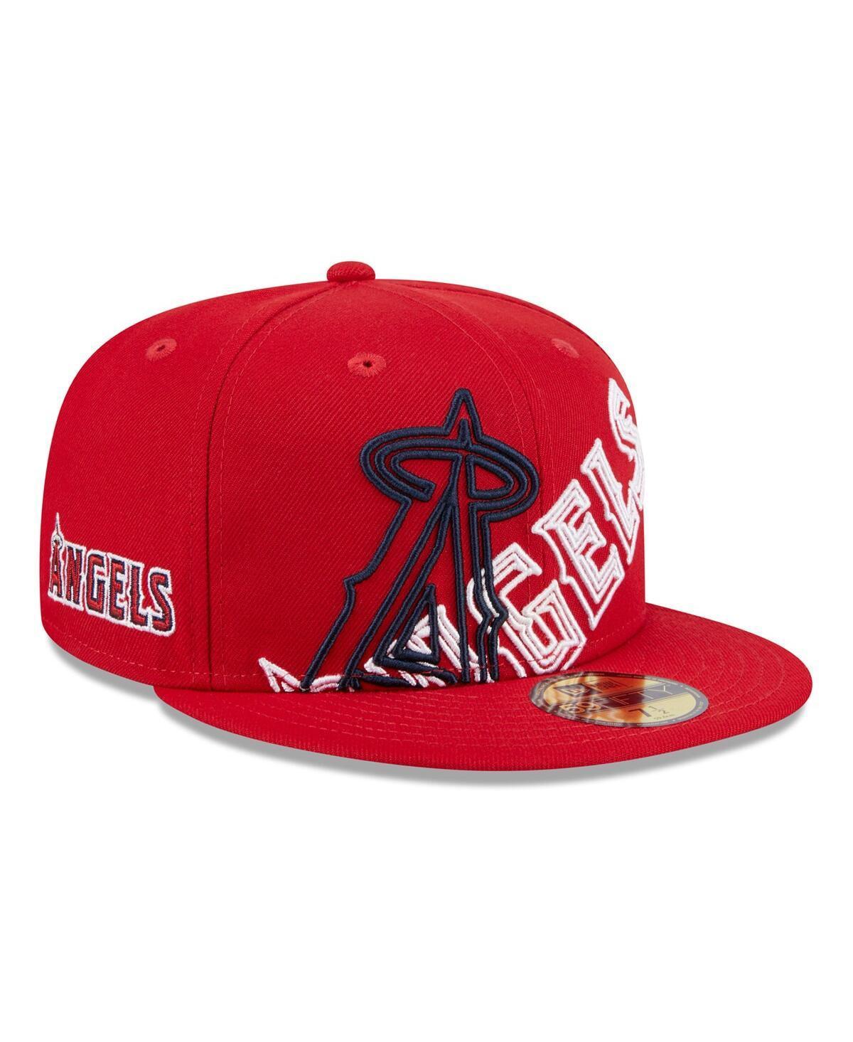 Mens New Era Los Angeles Angels Game Day Overlap 59FIFTY Fitted Hat Product Image