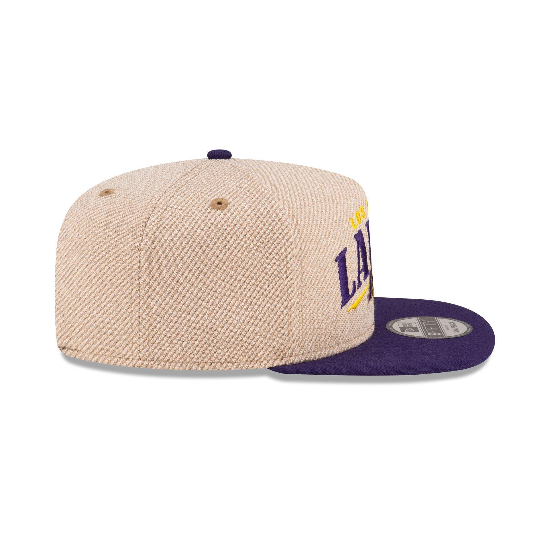 Los Angeles Lakers Terry Heather 9FIFTY A-Frame Snapback Hat Male Product Image