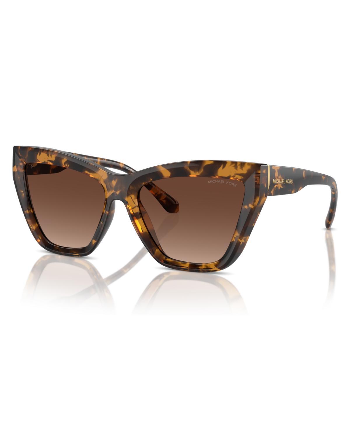 Michael Kors Womens MK2211U 57mm Polarized Tortoise Cat Eye Sunglasses Product Image