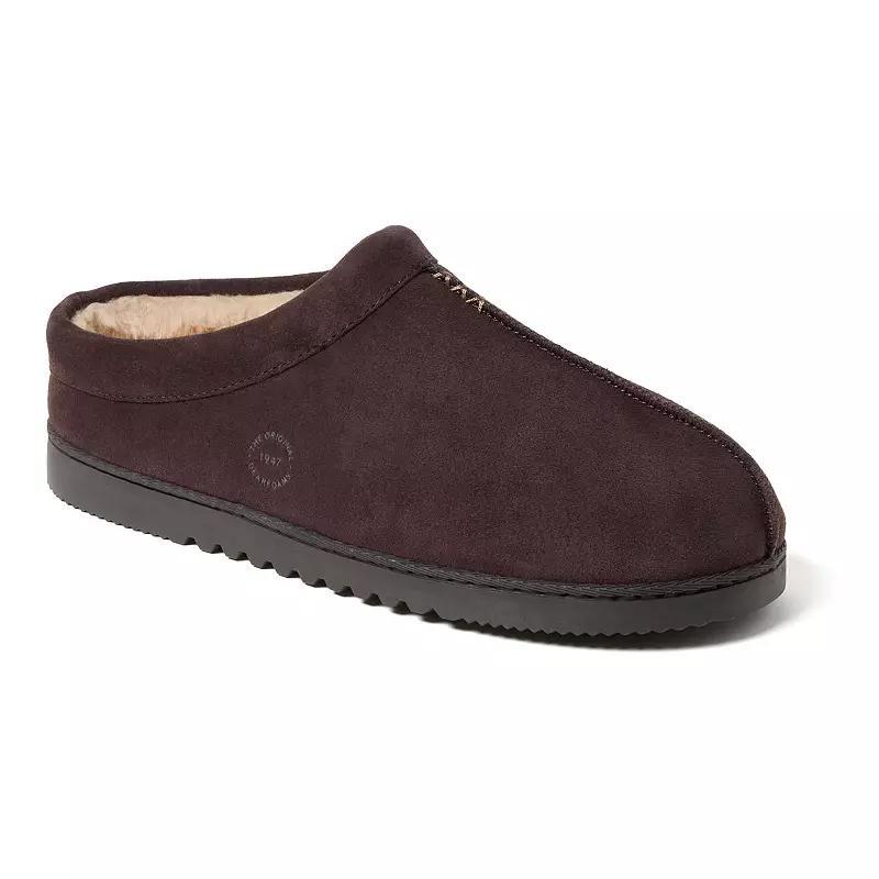 Dearfoams Dean Mens Suede Clog Slippers Brown Product Image