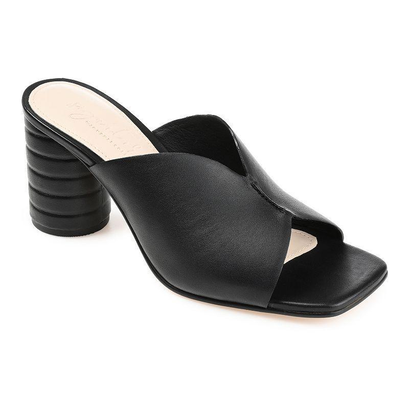 Journee Signature Karah Sculpted Ribbed Block Heel Sandal Product Image