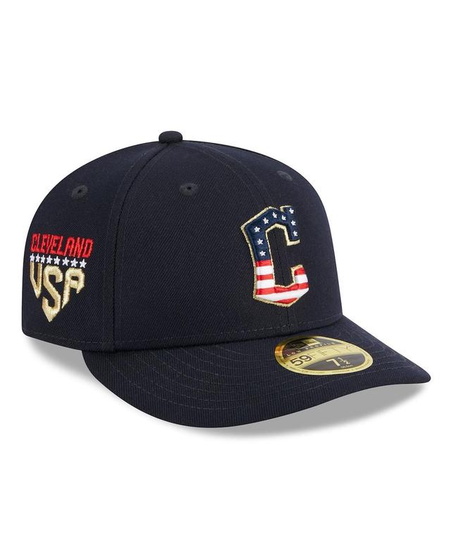 Mens New Era  Navy Cleveland Guardians 2023 Fourth of July Low Profile 59FIFTY Fitted Hat Product Image