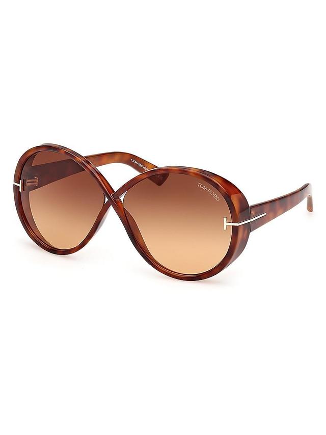 Womens 64MM Round Sunglasses Product Image