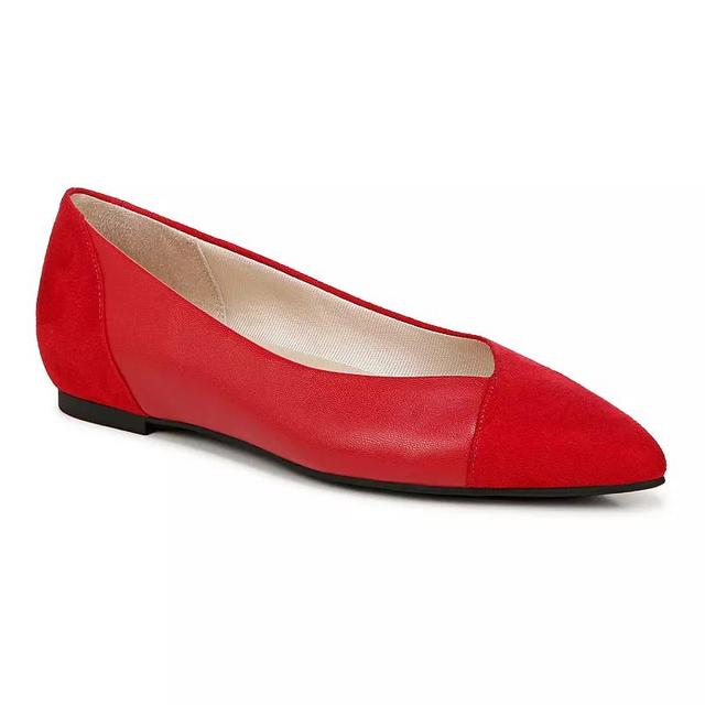 LifeStride Promise Womens Pointed Toe Flats Red Red Product Image