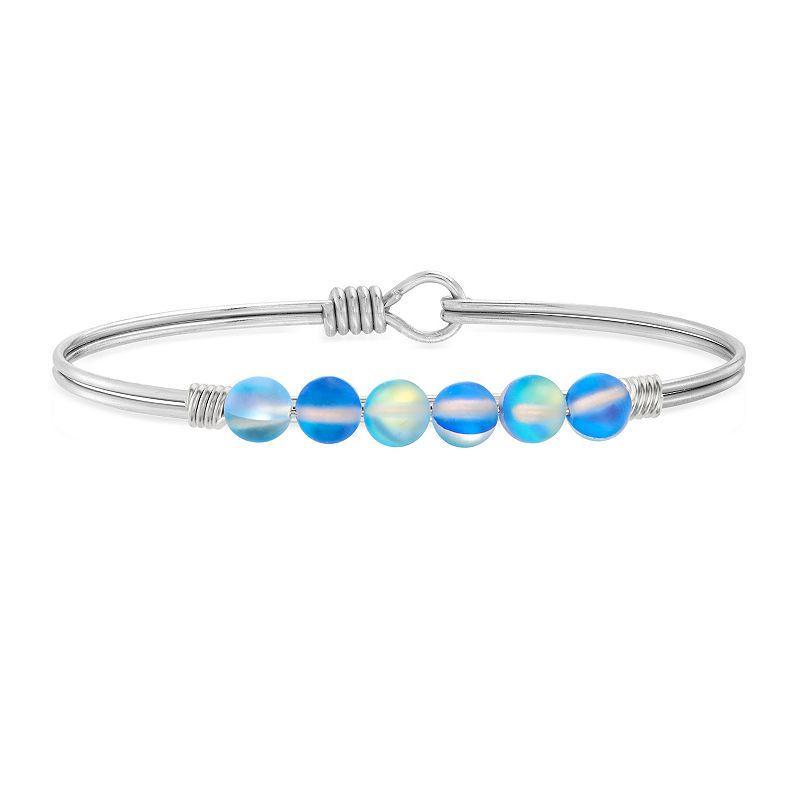 Luca + Danni Blue Quartz Stone Bracelet for Strength, Womens Silver Tone Product Image