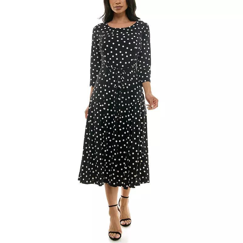 Womens Nina Leonard Print Midi Dress Purple Product Image