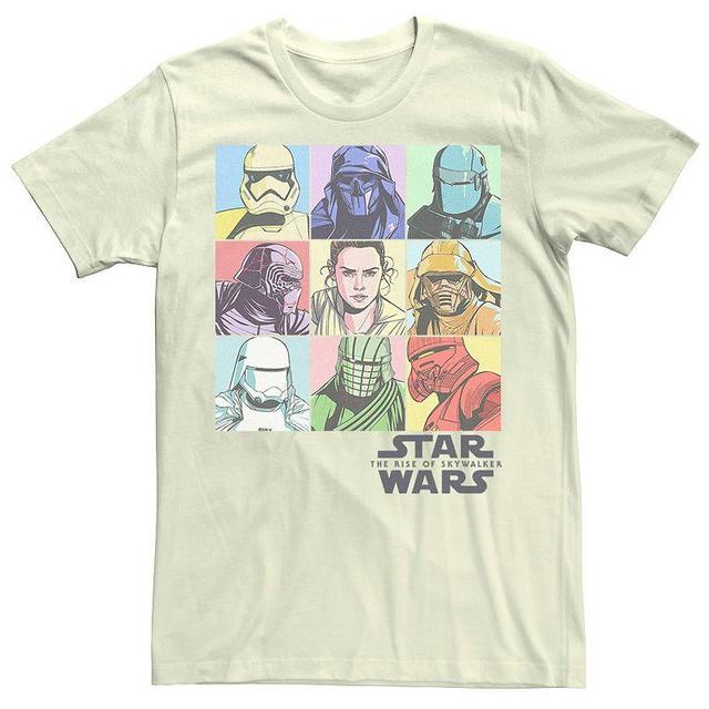 Mens Star Wars The Rise of Skywalker Pastel Character Box Graphic Tee Athletic Grey Product Image