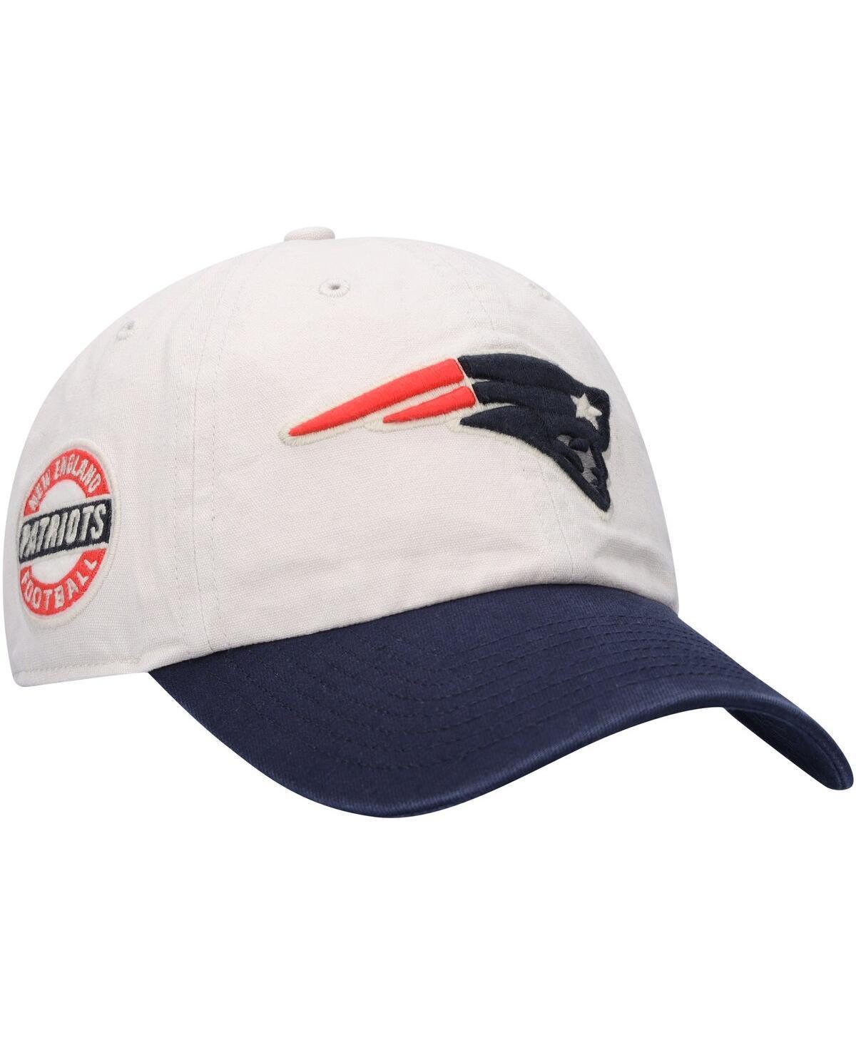 Mens 47 Brand Cream New England Patriots Sidestep Clean Up Adjustable Hat - Cream Product Image