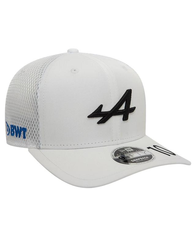 Mens New Era Pierre Gasly White Alpine Team Driver 9FIFTY Trucker Adjustable Hat Product Image