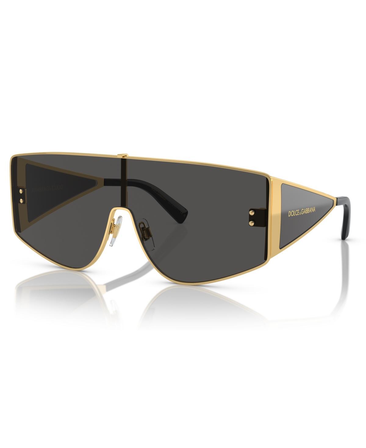 Men's Dg2305 Monogram Metal Shield Sunglasses In Silver Product Image