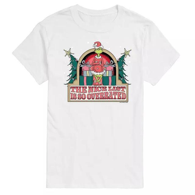 Mens Dr. Seuss The Grinch The Nice List Is Overrated Graphic Tee Product Image